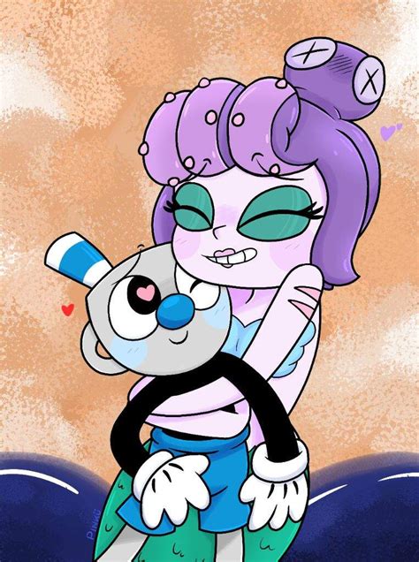 cala maria and mugman|cuphead cala maria as human.